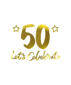 50th Let's Celebrate Banner 1m