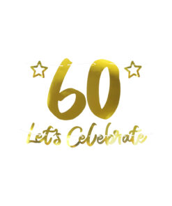 60th Let's Celebrate Banner 1m