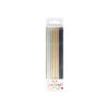 Multicolour Metallic Candles 16pk