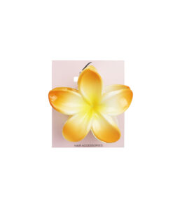 Orange & Yellow Frangipani Hair Claw Clip 1pc