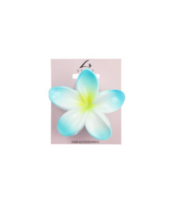 Blue & Yellow Frangipani Hair Claw Clip 1pc