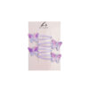 Purple Glitter Butterfly Shape Hair Clip Set 4pk