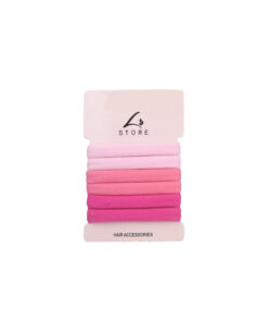 Pink Mix Hair Ties Set 6pk
