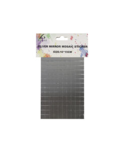 Silver Mirror Mosaic Tile Sticker 10x15cm