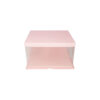 Light Pink Single Layer Transparent Cake Box 6in