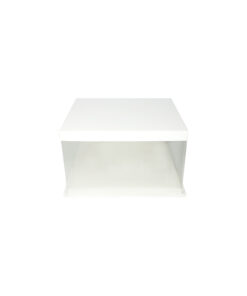 White Single Layer Transparent Cake Box 6in