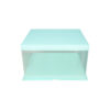 Light Blue Single Layer Transparent Cake Box 10in
