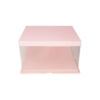 Light Pink Single Layer Transparent Cake Box 10in