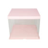 Light Pink Double Layer Transparent Cake Box 12in