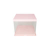 Light Pink Double Layer Transparent Cake Box 6in