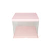 Light Pink Double Layer Transparent Cake Box 8in