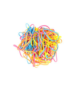 Mixed Colour Rubber Bands 5x0.3cm 100g