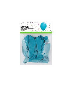 Alternative view of Teal Plain Latex Balloons 12inch 20pk