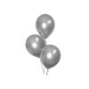 Silver Chrome Latex Balloons 18inch 3pk