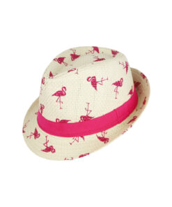 Alternative view of Hawaiian Flamingo Fedora Hat