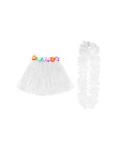 White Hula Raffia Set 2pk