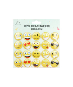 Emoji Theme Badges 3.8cm 20pk