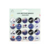 NZ Flag Theme Badges 3.8cm 20pk
