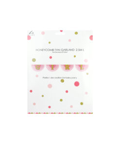 Pink Honeycomb Fan Garland 2.5m
