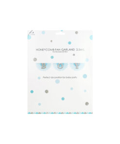 Blue Honeycomb Fan Garland 2.5m