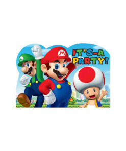 Super Mario Bros Party Invitations 8pk