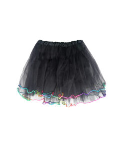 Black Tutu With Rainbow Fringe