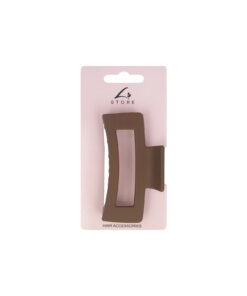 Brown Rectangle Hair Claw Clip 1pc