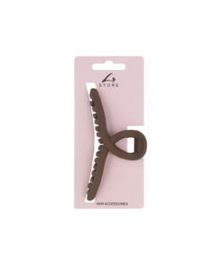 Matte Brown Wide Claw Hair Clip 1pc