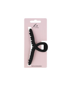Matte Black Wide Claw Hair Clip 1pc