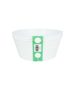 White Mini Plastic Bucket Set 3pk