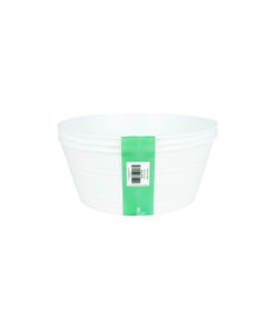 White Mini Plastic Bucket Set 3pk