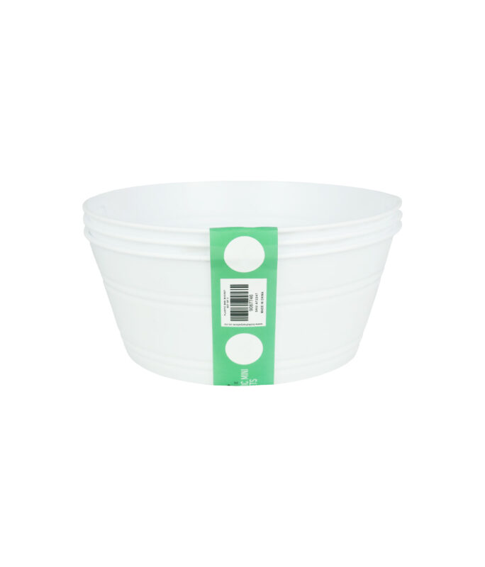 White Mini Plastic Bucket Set 3pk – LookSharpStore