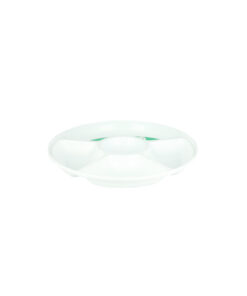 White Separated Plastic Serving Tray