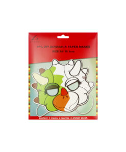 Dinosaur DIY Paper Masks 18cm 4pc