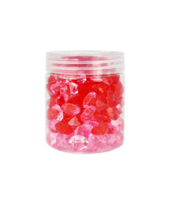 Red & Pink Mix Plastic Gems 12mm 80g