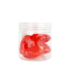 Red Large Heart Plastic Gems 4cm 4pc