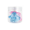 Blue & Pink Large Heart Plastic Gems 4cm 4pc