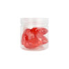 Red Large Heart Plastic Gems 4cm 4pc