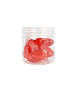 Red Large Heart Plastic Gems 4cm 4pc