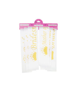 White Hens Night Sash Set 6pk