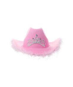 Pink Cowboy Hat With Feathers
