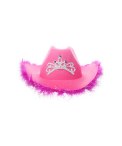 Hot Pink Cowboy Hat With Feathers