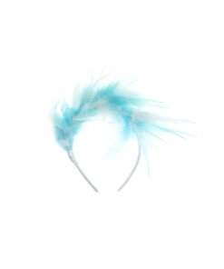Light Blue & White Feather Headband
