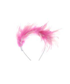 Light Pink & White Feather Headband