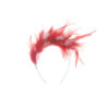 Red & White Feather Headband