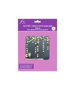 Gold Glitter Circle Garland 3pk
