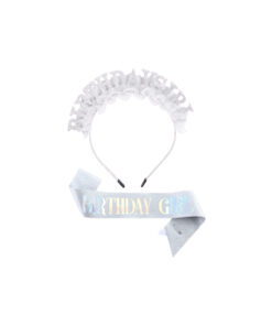 Silver Birthday Girl Set 2pk