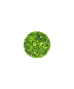 Artificial Grass Ball With Flowers 23cm