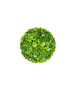 Artificial Grass Ball With Flowers 28cm