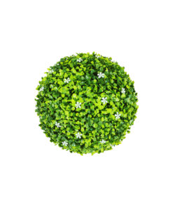 Artificial Grass Ball With Flowers 33cm